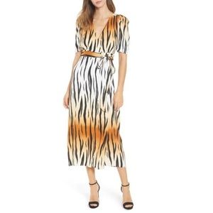 AFRM Amal Tiger Wrap Dress